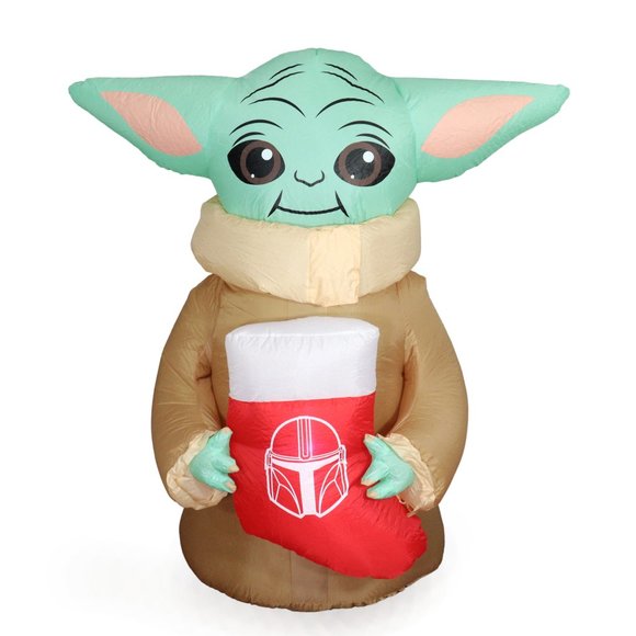 Gemmy Christmas 4.5 Ft Star Wars Mandalorian The Child Airblown Inflatable Decor - Picture 1 of 6